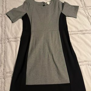 J Crew Gray and Black Petite Dress